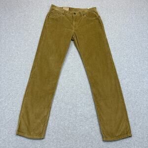 Levi's Corduroy Pants Mens 29x30 Golden Tan Straight Regular Fit 5-Pocket Cotton